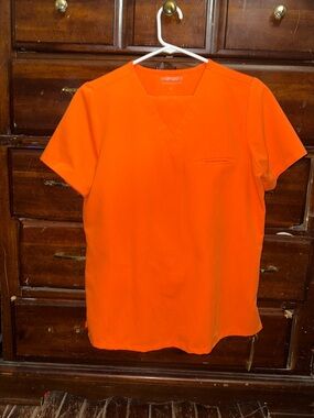 Mandala women's Orange V-Neck Scrub Top/ Joggers SCRUB SET